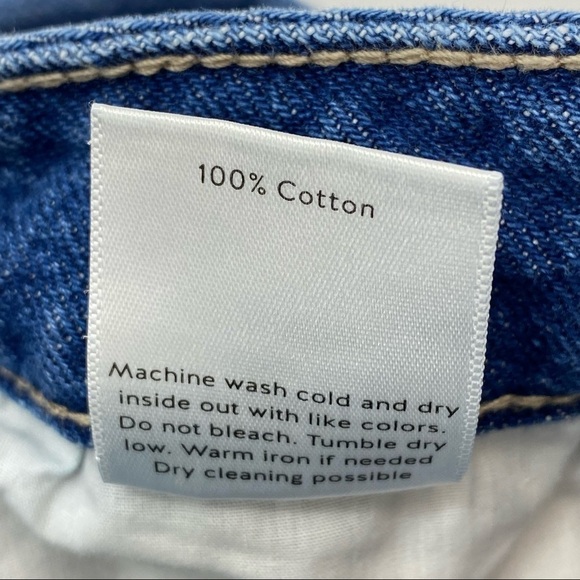 JBD Just Black Jeans Two Tone Wide Leg Cut Off Hem Raw Waist Crop Leg Size 27 - Picture 9 of 10